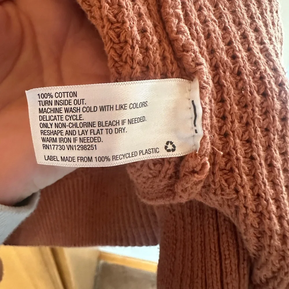 Universal Thread Rust Open-Front Waffle Cardigan - Picture 4 of 5